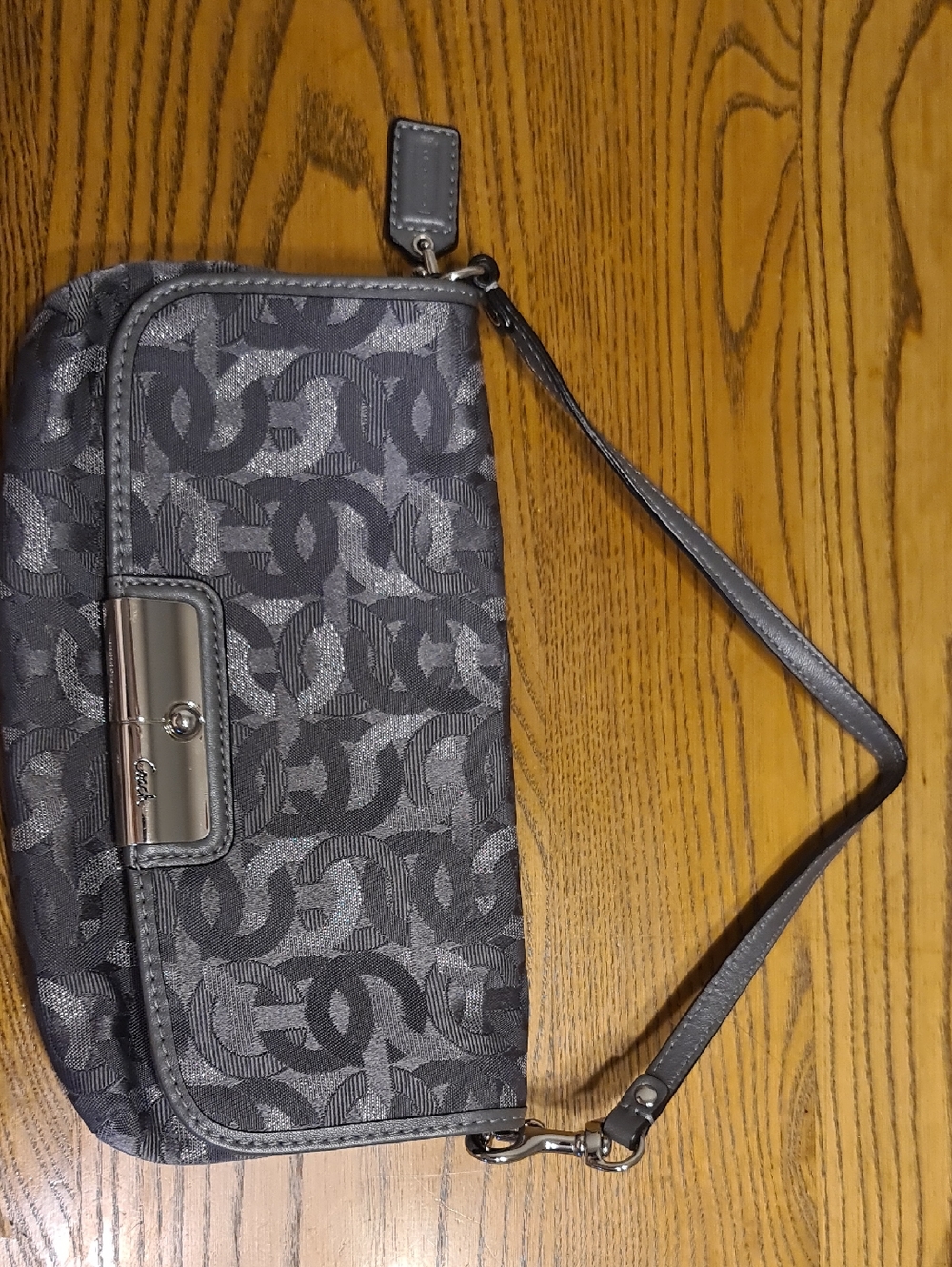 Coach Gray Signature  Clutch